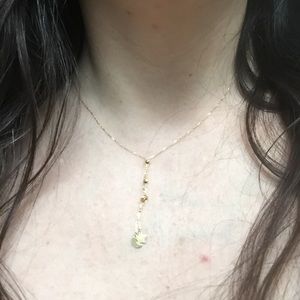 Solid gold Lariat necklace